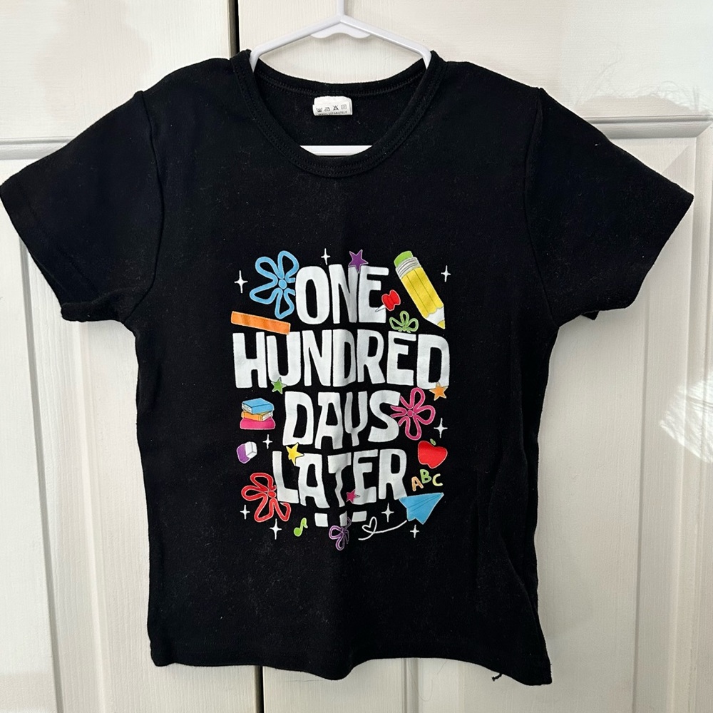 Kids "One Hundred Days Later" Black Graphic Tee - Size 4T/5T